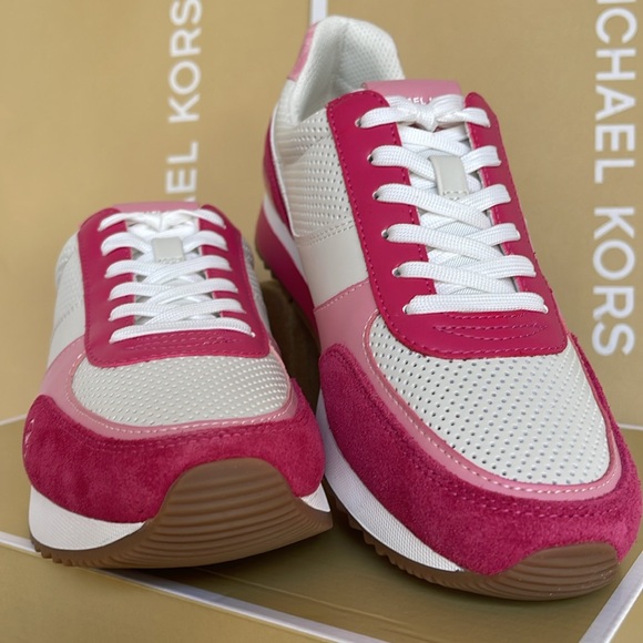 MICHEL KORS ANDI TRAINER
FAUX LEATHER/SUEDE
Electric Pink Multi 
Sneakers - Picture 5 of 16